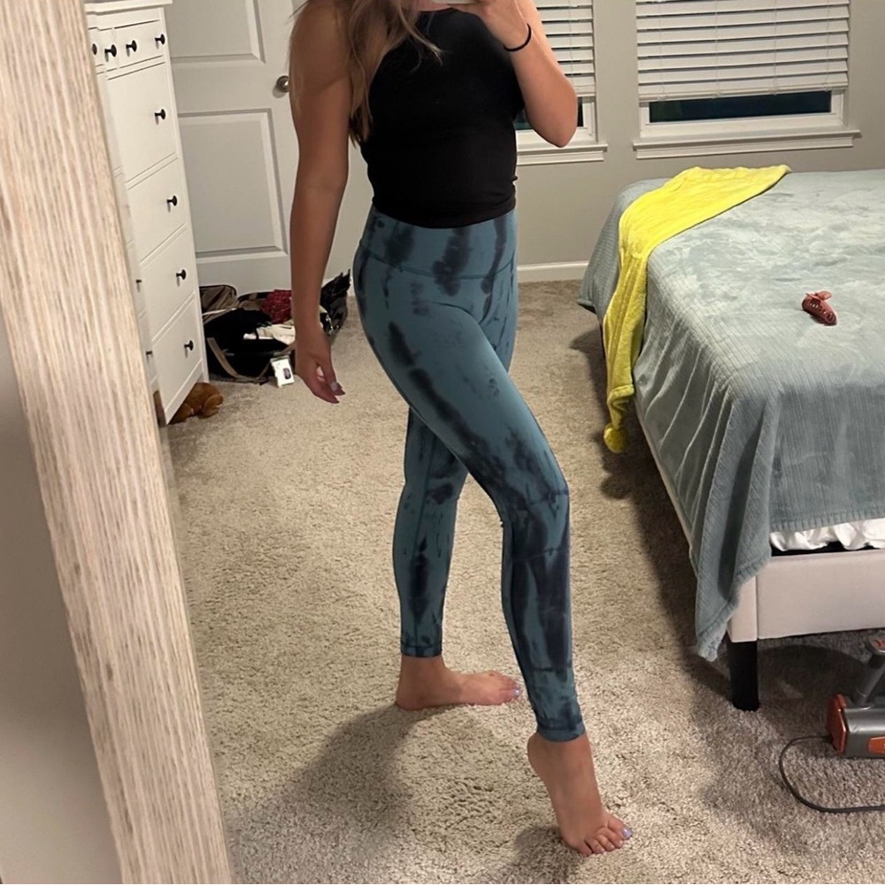 lululemon athletica Blue Tie-Dye Leggings